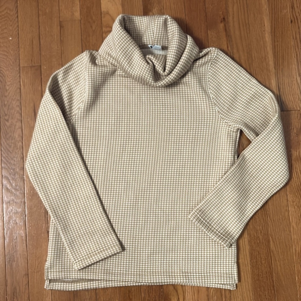 J.Crew Factory Houndstooth Cowl Neck Pullover Sweater Top Size Medium NWT - Picture 10 of 11